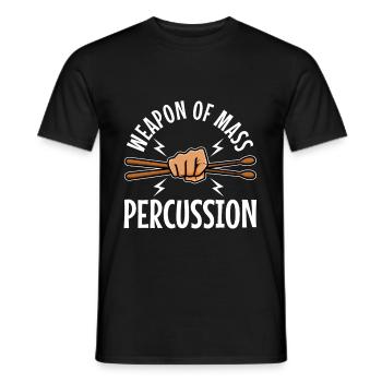 Weapons of mass percussion - Men's T-Shirt - black - Front - AI Model Male 178 light (178cm)