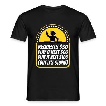 DJ Request - Männer T-Shirt - Schwarz - Vorne - AI Model Male 178 light (178cm)