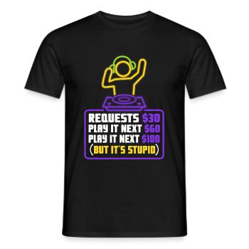 DJ Request - Männer T-Shirt - Schwarz - Vorne - AI Model Male 178 light (178cm)