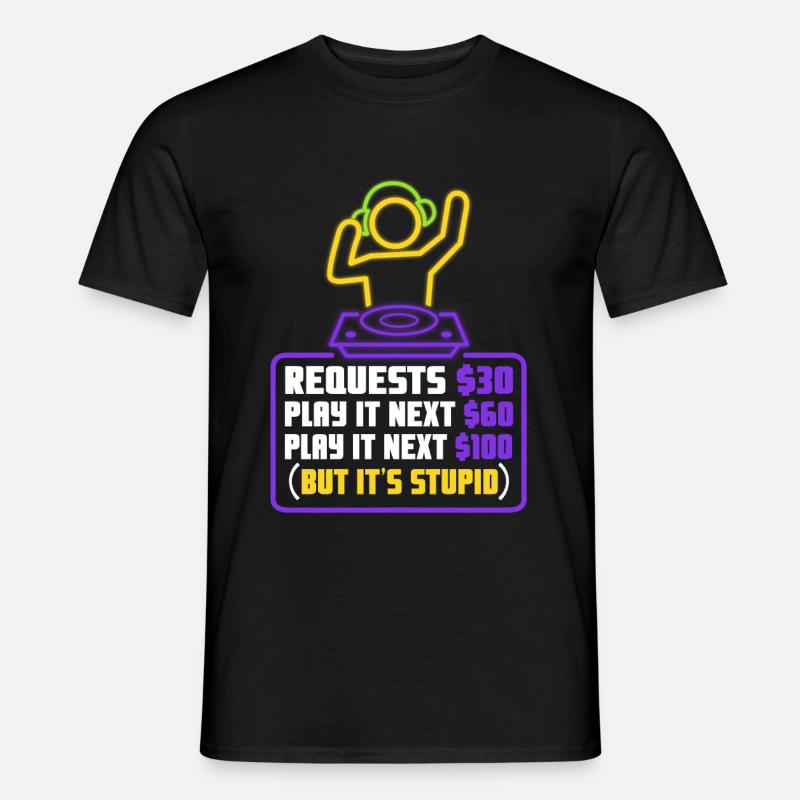 DJ Request - Männer T-Shirt - Schwarz