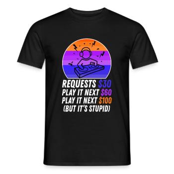 DJ Request - Männer T-Shirt - Schwarz - Vorne - AI Model Male 178 light (178cm)