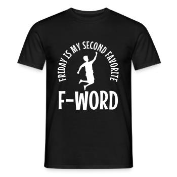 Vendredi est mon deuxième mot préféré - T-shirt homme - noir - Devant - AI Model Male 178 light (178cm)