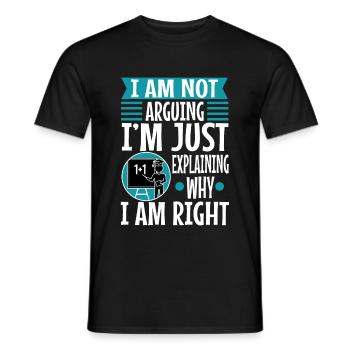 Je ne discute pas, j’explique simplement pourquoi j’ai raison - T-shirt homme - noir - Devant - AI Model Male 178 light (178cm)