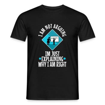 Je ne discute pas, j’explique simplement pourquoi j’ai raison - T-shirt homme - noir - Devant - AI Model Male 178 light (178cm)