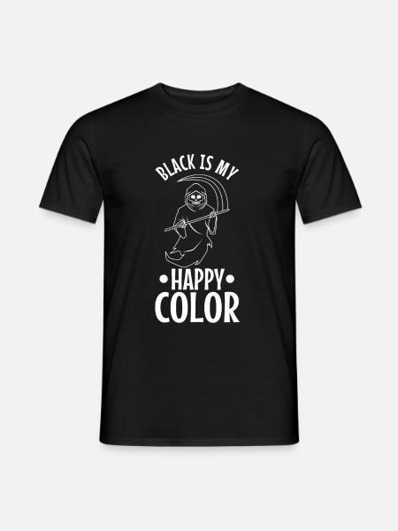Black is my happy color, Reaper - Männer T-Shirt - Schwarz