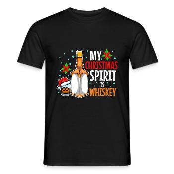 Mon de Noël est le whisky - T-shirt homme - noir - Devant - AI Model Male 178 light (178cm)