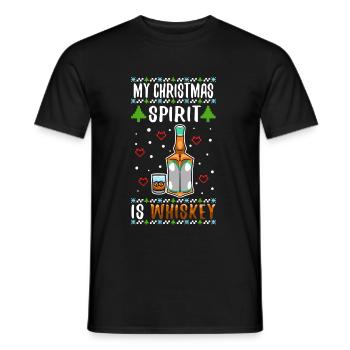 Mon de Noël est le whisky - T-shirt homme - noir - Devant - AI Model Male 178 light (178cm)