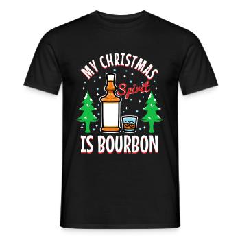 Mon de Noël est le bourbon - T-shirt homme - noir - Devant - AI Model Male 178 light (178cm)