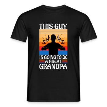 Ce gars va être un grand-père - T-shirt homme - noir - Devant - AI Model Male 178 light (178cm)