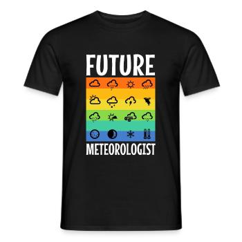 Future Meteorologist - Men's T-Shirt - black - Front - AI Model Male 178 light (178cm)