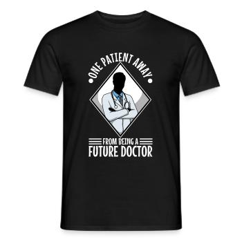 Un patient loin d’être un futur médecin - T-shirt homme - noir - Devant - AI Model Male 178 light (178cm)