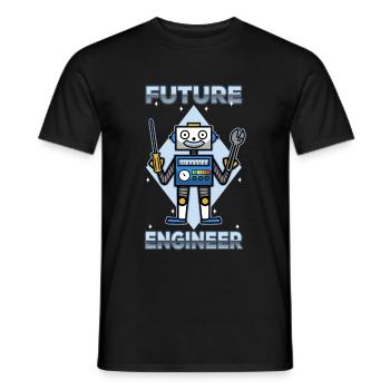 Future Engineer - Men's T-Shirt - black - Front - AI Model Male 178 light (178cm)