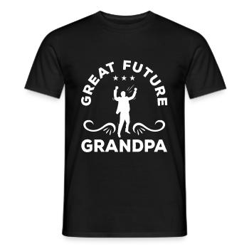 Great Future Grandpa - Men's T-Shirt - black - Front - AI Model Male 178 light (178cm)
