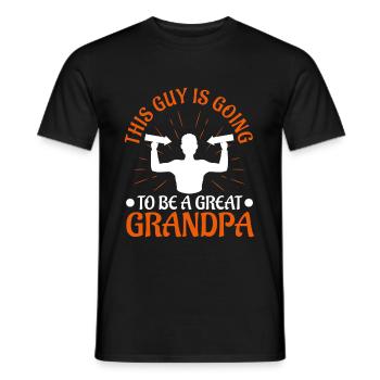 Ce gars va être un grand-père - T-shirt homme - noir - Devant - AI Model Male 178 light (178cm)