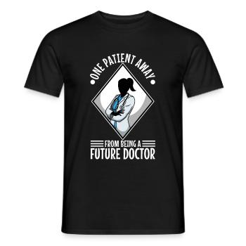 Un patient loin d’être un futur médecin - T-shirt homme - noir - Devant - AI Model Male 178 light (178cm)