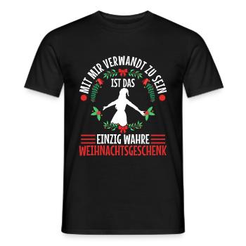 Mit mir verwandt zu sein ist das einzig wahre - Männer T-Shirt - Schwarz - Vorne - AI Model Male 178 light (178cm)