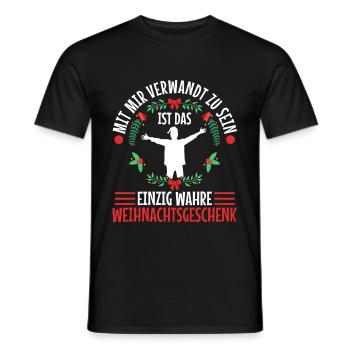 Mit mir verwandt zu sein ist das einzig wahre - Männer T-Shirt - Schwarz - Vorne - AI Model Male 178 light (178cm)
