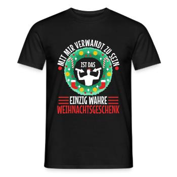 Mit mir verwandt zu sein ist das einzig wahre - Männer T-Shirt - Schwarz - Vorne - AI Model Male 178 light (178cm)