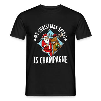My christmas spirit is - Männer T-Shirt - Schwarz - Vorne - AI Model Male 178 light (178cm)
