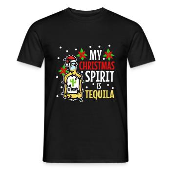 My christmas spirit is Tequila - Männer T-Shirt - Schwarz - Vorne - AI Model Male 178 light (178cm)