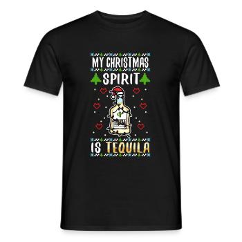 Mon de Noël est Tequila - T-shirt homme - noir - Devant - AI Model Male 178 light (178cm)