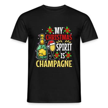 My christmas spirit is - Männer T-Shirt - Schwarz - Vorne - AI Model Male 178 light (178cm)