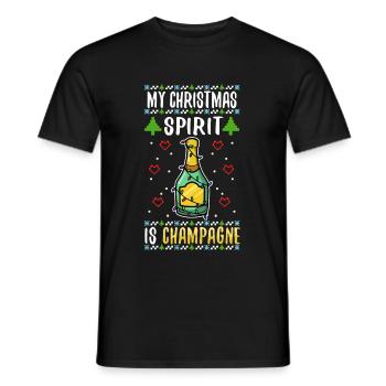 My christmas spirit is - Männer T-Shirt - Schwarz - Vorne - AI Model Male 178 light (178cm)