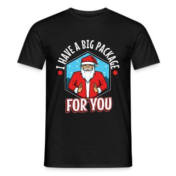 J’ai un gros paquet pour vous - T-shirt homme - noir - Devant - AI Model Male 178 light (178cm)