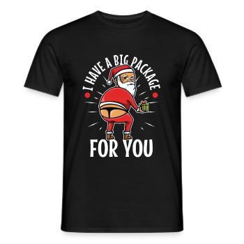J’ai un gros paquet pour vous - T-shirt homme - noir - Devant - AI Model Male 178 light (178cm)