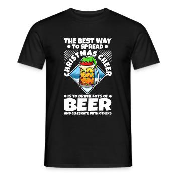 The best way to spread christmas cheer - Men's T-Shirt - black - Front - AI Model Male 178 light (178cm)