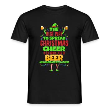 The best way to spread christmas cheer - Men's T-Shirt - black - Front - AI Model Male 178 light (178cm)