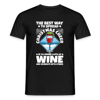The best way to spread christmas cheer - Men's T-Shirt - black - Front - AI Model Male 178 light (178cm)