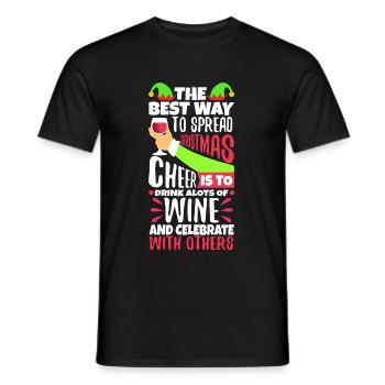 The best way to spread christmas cheer - Men's T-Shirt - black - Front - AI Model Male 178 light (178cm)
