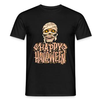 Happy Halloween Mumie Skelett - Männer T-Shirt - Schwarz - Vorne - AI Model Male 178 light (178cm)