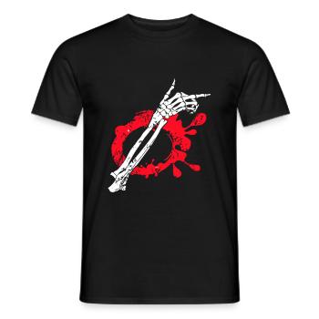 Halloween Skelett hand Knochen - Männer T-Shirt - Schwarz - Vorne - AI Model Male 178 light (178cm)