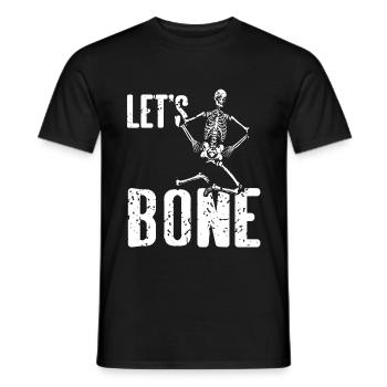 Halloween - Lets Bone - Männer T-Shirt - Schwarz - Vorne - AI Model Male 178 light (178cm)