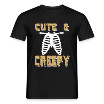 Halloween - Cute & Creepy - Männer T-Shirt - Schwarz - Vorne - AI Model Male 178 light (178cm)