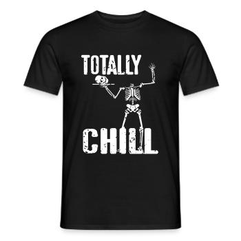 Halloween Skelett - Totally Chill - Männer T-Shirt - Schwarz - Vorne - AI Model Male 178 light (178cm)
