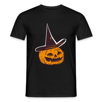 Halloween Kürbis Hexe - Männer T-Shirt - Schwarz - Vorne - AI Model Male 178 light (178cm)