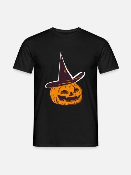 Halloween Pumpkin Witch - Men's T-Shirt - black