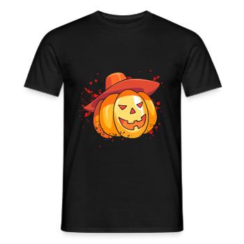 Halloween Kürbis Vogelscheuche - Männer T-Shirt - Schwarz - Vorne - AI Model Male 178 light (178cm)