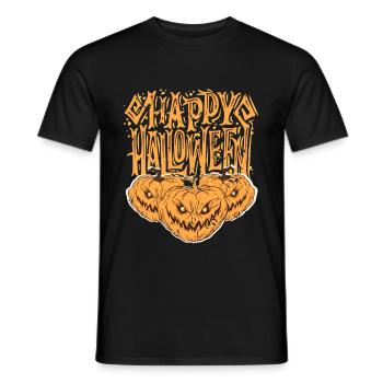 Citrouille d’Halloween - T-shirt homme - noir - Devant - AI Model Male 178 light (178cm)