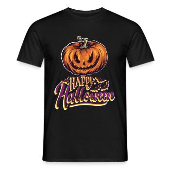 Bonne citrouille d’Halloween - T-shirt homme - noir - Devant - AI Model Male 178 light (178cm)