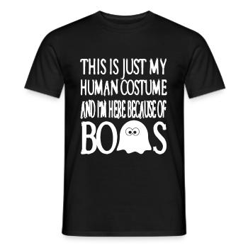 Geist - This is my Human Costume - Men's T-Shirt - black - Front - AI Model Male 178 light (178cm)