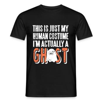 Geist - This is my Human Costume - Men's T-Shirt - black - Front - AI Model Male 178 light (178cm)