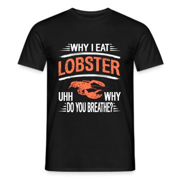 Pourquoi je mange du homard - T-shirt homme - noir - Devant - AI Model Male 178 light (178cm)