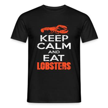 Restez calme et mangez des homards - T-shirt homme - noir - Devant - AI Model Male 178 light (178cm)