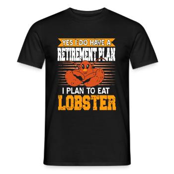 Plan de retraite pour manger du homard - T-shirt homme - noir - Devant - AI Model Male 178 light (178cm)