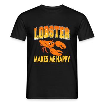 Lobster Makes me happy - Männer T-Shirt - Schwarz - Vorne - AI Model Male 178 light (178cm)