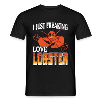 J’adore le homard - T-shirt homme - noir - Devant - AI Model Male 178 light (178cm)